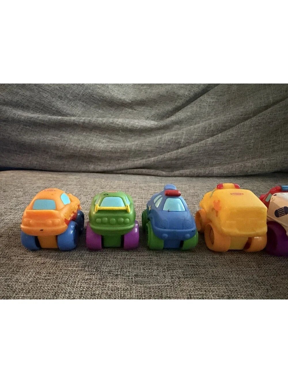 Playskool Tonka Lil Chuck and Friends Toy Car Lot of 7 Mini Chunky Soft Vehicles